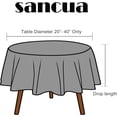 thumbnail image 1 of WYZZHY 6 Pack Round Tablecloth  120 Inch White  Stain &amp; Wrinkle Resistant  Polyester  Table Cover for Dining Table  Buffet Parties &amp; Camping, 1 of 7