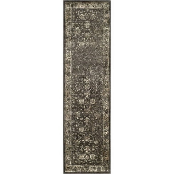 SAFAVIEH Vintage Jaxon Traditional Runner Rug, Soft Anthracite, 2'2" x 12'