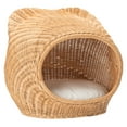 thumbnail image 5 of SAFAVIEH Toru Regular Covered Style Cat Bed with Cushion, Natural Honey/White, 5 of 14