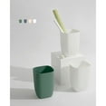 thumbnail image 3 of Bathroom Trash Bin Small Office Can Plastic Waste Paper Rubbish Bin Modern Bin for Bathroom Bedroom Living Room White, 3 of 10