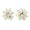 White, variant on Pretty White Mother of Pearl Flower Clip On Earrings