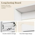thumbnail image 5 of Royalcraft 5-in-1 Shoe Cabinet with Flip Drawer, Entryway Shoe Storage with Pegboard, Adjustable Shelf, Wood Entryway Cabinet, White, 5 of 7