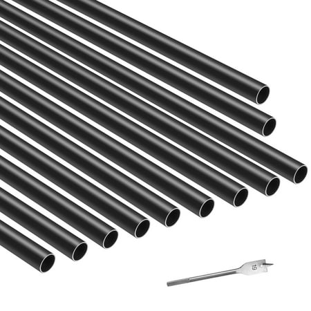 KFFKFF Stair Railing Spindles Set of 51, 26 Inch Aluminum Staircase Spindles, 3/4 Inch Weather-Resistant Circular Metal Baluster, Robust Hollow Deck Railing including #19 Drill Bit for Stairways