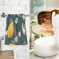 thumbnail image 7 of Yayeee 2 Pack Hand Towels for Bathroom 100% Cotton 16" x 28" Soft Absorbent Kitchen Towel, Green Lemons, 7 of 7