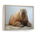 thumbnail image 2 of Designart "Home Of The Relaxed Walrus" Walrus Floater Framed Canvas Wall Art, 2 of 5