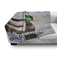 thumbnail image 3 of Animal Soft Flannel Fleece Throw Blanket, Mallard Duck Swimming on the Lake River Green Head Feathers Nature Design Print, Cozy Plush for Indoor and Outdoor Use, 70" x 90", Multicolor, by Ambesonne, 3 of 6