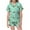 Green, variant on LUOGENLI Girls Pajamas Size 7-36 Silk Kids V Neck Printed Short Pajama Set Comfortable Sleepwear for Boys and Girls Soft Loungewear for Everyday Wear Girls Pajamas Size 16 Green Size 6-7 Years