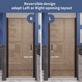 thumbnail image 7 of Chic 34-35.3" x 72" Pivot Frameless Shower DoorTempered Clear GlassAmber ColorBronze Finish, 7 of 7