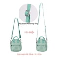 thumbnail image 6 of PULLIMORE Women Crossbody Cell Phone Bag, Small Waterproof Multi Pockets Nylon Shoulder Purse Wallet with Adjustable Strap (Green), 6 of 11