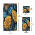 thumbnail image 3 of 3 Piece Bath Towels Set Bath Towel, Hand Towel and Face Towel for Bathroom, Gym, Hotel Blue Leaves and Sunflowers, 3 of 8