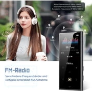 مشغل MP3 محمول Oilsky D22 / أسود 32 جيجابايت FM 1.8 / زر اللمس / 5.0 بلوتوث / متعدد اللغات
