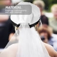thumbnail image 3 of Chapeau de Mariée de Fête avec Voile Chapeau de Mariée Accessoire de Costume de Mariage, 3 of 8