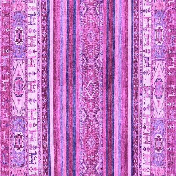 Ahgly Company Indoor Square Abstract Purple Modern Area Rugs, 8' Square