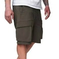 thumbnail image 2 of Mlzmgr Oversized Men's Cargo Shorts Drawstring Straight Leg Shorts with Pockets Outdoor Hiking Short Pants, 2 of 4