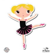 Ballet Dancer Cute - 3" Vinyl Sticker - For Car Laptop I-Pad Phone Helmet Hard Hat - Waterproof Decal