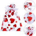 thumbnail image 4 of 80 Pieces Heart Candy Bags Organza Jewelry Pouches 3.1 X 4 Inch Pouch Drawstring Bags For Jewelry Packaging Valentine's Day Wedding Festival Party Sup, 4 of 4