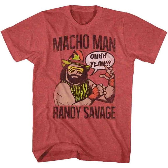 Macho Man Macho Red Heather Adult T-Shirt 5Xl