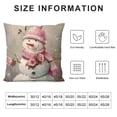 thumbnail image 5 of Creowell Soft and Durable Short Plush Pillow Covers Snowman Prints Snowflake Throw Pillows, Wild Brown Horse Outdoor Pillowcase Cushion Case Decor for Home Sofa Couch Bed White, 5 of 5