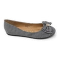 thumbnail image 2 of Victoria K Women's Glen Plaid Matching Bow With Rhinestone Ballerina Flats, 2 of 5