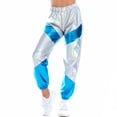 thumbnail image 3 of Pantalones largos de mujer a juego con el color, de charol estampado en caliente, con bolsillo láser en color, pantalones largos holgados para mujer, 3 of 5