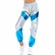 thumbnail image 3 of Pantalones largos de mujer a juego con el color, de charol estampado en caliente, con bolsillo láser en color, pantalones largos holgados para mujer, 3 of 5