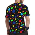 thumbnail image 3 of T Shirt For Men Running T-Shirt For Man Vintage 80S Polka Dots Harajuku Dark Rainbow Spots Summer Te, 3 of 7