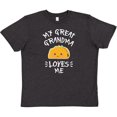 thumbnail image 3 of Inktastic My Great Grandma Loves Me with Taco Illustration Youth T-Shirt, 3 of 5