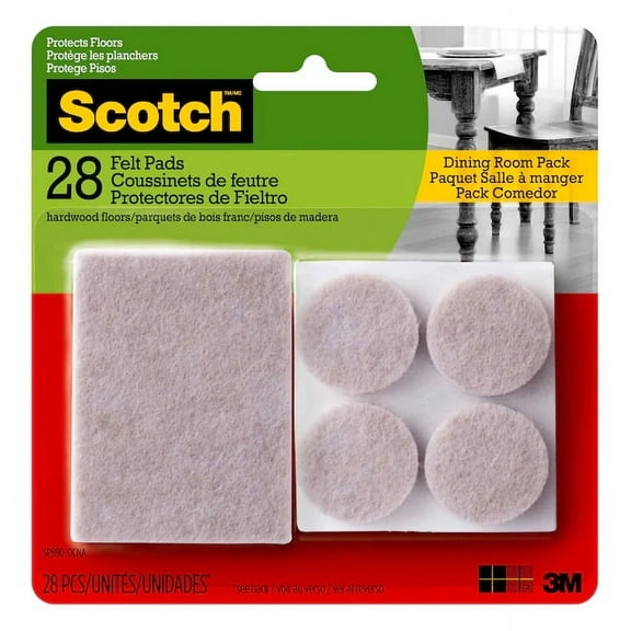 Scotch Felt Pads: Dining Room Pack / 28-pack (Beige)