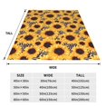 thumbnail image 3 of Bingfone Artistic Zebra Print Sunflower Print Flannel Fleece Blanket Throw Blanket for Bed,Sofa,Couch,Travel,Camping(80"x60" ), 3 of 8