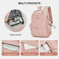 thumbnail image 4 of School Backpack Womens, Causal Travel School Bags 15.6 Inch Laptop Backpack for Student Lightweight Rucksack Water Resistant Bookbag College Men Work Daypack Pink, 4 of 8