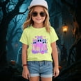 thumbnail image 2 of Staki Toddler Halloween Tshirt Girls Halloween Shirt T-Shirt Fall Cotton Short Sleeve Tees(Light Yellow,2-3 Years), 2 of 5