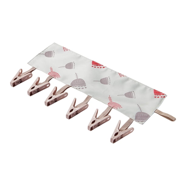 Yhmxh Organizadores y almacenamiento Percha de tela portátil de color sólido para viajes de negocios, pinza plegable para secar ropa, ideal para guardar calcetines y sombreros.