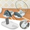 thumbnail image 5 of Oleegame 1 Pce Repose-Cuillère et Couvercle Pliable Support de Spatule pour Couvercle de Casserole Support de Pelle de Cuisine Domestique Baguettes Couvercle de Casserole Spatule Tapis de Rangement Blanc, 5 of 5