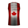 thumbnail image 4 of Wavsuf Men's Print Tank Top Sleeveless Casual Crew Neck Canada Day Maple Leaf Sports Red T-shirt Tank Size L, 4 of 4