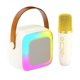 thumbnail image 3 of Máquina de karaoke para niños,Altavoz portátil para niños con máquina de karaoke,Reproductor de música juguetes para niñas niños fiesta cumpleaños,Juego de altavoces portátiles Blanco, 3 of 9