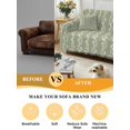 thumbnail image 5 of Sage Green Spring Leaves Couch Cover for Dogs, Pastoral Botanical Striped Flowers Washable Sofa Covers Slipcover for Pets Dogs Futon Cover, Couch Recliner Covers, Oversized Chair Slipcover 71"x91", 5 of 9
