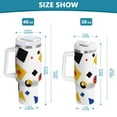 thumbnail image 6 of Yayeee 30oz Stainless Steel Tumbler with Straw and Handle Double-Wall Insulated Travel Water Bottle, Black Simple Shapes, 6 of 8