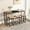 Natural+Black, variant on Modern Design Kitchen Dining Table, Pub Table, Long Dining Table Set with 3 Stools, Convenient Hanging Stool Design, Natural+Black