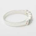 thumbnail image 5 of LBG British Made 14k White Gold Natural Blue Topaz Womens Eternity Ring - 33 size options - Sizes 4 to 12 Available, 5 of 6