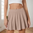 thumbnail image 2 of Bibifish Womens High-Waist A-Line mini Skirts High Waist Stretch Hem Elegant Flared Skirts Comfort Daily Cut All-Occasion Outfit Skirts, 2 of 4