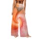 thumbnail image 3 of Pantalones de playa de gasa ligeros para mujer con protección solar, pantalones anchos de estilo bohemio estampados, blusa para mujer, 3 of 7