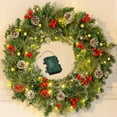 thumbnail image 2 of Christmas Garlands / Wreaths With Lights for Front Door, Material , Durability, Festive Holiday Decoration for Home, Wall, Indoor & Outdoor Use, Create Warm and Welcoming Environment, 1PC, 2 of 7