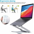 thumbnail image 2 of Laptop Stand with USB Ports,Adjustable Height Aluminum Laptop Mount Computer Stand with 4 Port USB 3.0 Hub,Notebook Holder Stand Compatible with MacBook Pro/Air HP,Samsung,All 10-15.6" Laptops, 2 of 8