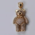 thumbnail image 3 of 2.45Ct Lab Created Diamond Round TEDDY BEAR Unique Moving Pendant 14k Rose Gold Plated, 3 of 3