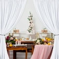thumbnail image 6 of Clearance! Hiasan White Backdrop for Wedding Decoration [2P], Rod Pocket High Density Polyester Photo Background, 5ft x 8ft, 6 of 6
