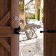 thumbnail image 5 of Pestillo de puerta de valla autoblocante acero al carbono negro/montaje de poste de bloqueo con tirador de Cable de resorte de acero inoxidable, 5 of 5