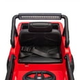 thumbnail image 4 of iYofe 12V Powered Ride on Toy Cars for Kids Toddlers with Remote Control, Bluetooth, Music, LED Lights, USB/AUX Ports, 6 Wheels Suspension, Red, 4 of 11
