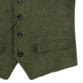 thumbnail image 6 of Ceisia Men's Corduroy Vest Vintage Single Breasted V-Neck Waistcoat with Pockets Retro Suit Tank Gifts for Father, 6 of 8
