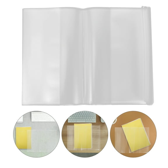 10pcs Clear Book Cover Students Textbook Cover Width Adjustable Book Cover
