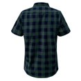 thumbnail image 3 of Jinda Men's Soft Button Down Shirt Plaid Tops Casual Button Up Short Sleeve Date Night Printed Shirt Green Small, 3 of 4